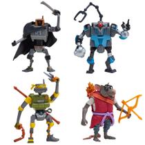 Bonecos de brinquedo PlayMates TMNT Mix N Match Robots, pacote com 4