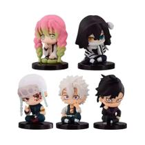 Bonecos De Demon Slayer 5pcs Figuras De Ação Em PVC Tanjiro Inosuke Zenitsu Modelo De Brinquedo