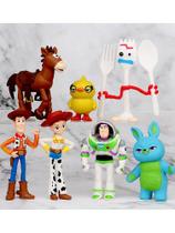 Bonecos de garfo Toy Story 4 Woody Jessie Buzz Lightyear de 4-7 cm Bonecos de garfo Toy Story 4 Woody Jessie Buzz Lightyear de 4-7 cm