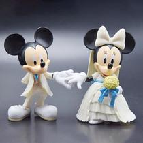 Bonecos De Mickey E Minnie Mouse Vestidos De Noiva 12cm Figurinha Kawaii Decorações De Bolo Para Bonecos De Mickey E Minnie Mouse Vestidos De Noiva 12cm Figurinha Kawaii Decorações De Bolo Para