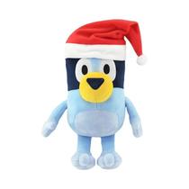 Bonecos De Pelúcia Bluey Bingo 20/30CM Com Chapéu De Natal E Olhos Brilhantes, Brinquedos De Anime