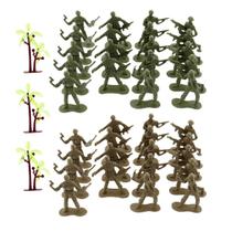 Bonecos De Plástico Em Miniatura Militar 40 Peças Bonecos De Plástico Em Miniatura Militar 40 Peças