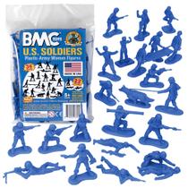 Bonecos de soldado femininos femininos de plástico BMC 36 peças azuis Bonecos de soldado femininos femininos de plástico BMC 36 peças azuis