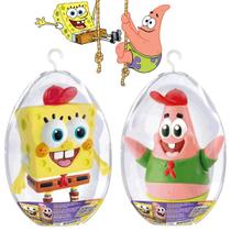 Bonecos de Vinil Bob Esponja e Patrick no Ovo De Pascoa