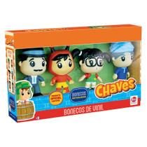 Bonecos de Vinil - Turma do Chaves - Kit: Prof. Girafales, Chapolin, Chiquinha e Dona Clotilde Bonecos de Vinil - Turma do Chaves - Kit: Prof. Girafales, Chapolin, Chiquinha e Dona Clotilde