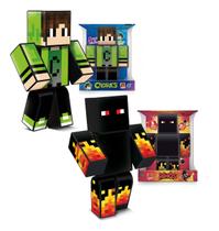 Bonecos do jogo Mine Athos e Cadres 35 cm kit com 2 Craft