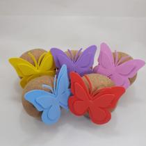 Bonecos ecológico, 5 borboletas coloridas - Horta e Jardim