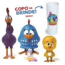 Bonecos Familia Galinha Pintadinha Pintinho E Galo Carijó Brinquedo Bebê Menina e Menino Elka