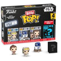 Bonecos Funko POP STAR WARS Luke Skywalker, R2-D2 e Chewbacca