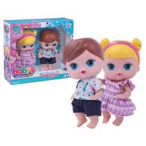 Bonecos gêmeos articulados babys collection super toys brinquedo
