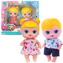 Bonecos Gêmeos Infantil 19cm Em Vinil Boneca Menina Boneco Menino Crianças Brinquedos Super Toys