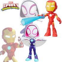 Bonecos Ghost Spider e Homem de Ferro Spidey Amazing Friends