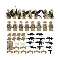 Bonecos Humanoídos Camuflados De Soldados Ranger: Mini Blocos De Montar De Personagens De Desenho