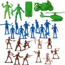 Bonecos Índios Militar Policiais Infantil Miniatura Criança Veiculos Toymaster