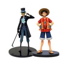 Bonecos Luffy + Sabo One Piece Action Figure