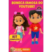 Bonecos Maria Clara e JP Joao Pedro 15,5cm Kit Estilo YouTubers Famosos com Roupas Coloridas