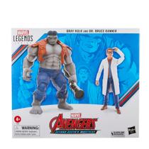 Bonecos Marvel Legends Series Hulk Cinza e Dr. Bruce Banner F7084 Hasbro