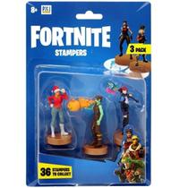 Bonecos Miniatura Fortnite Coleção Com Kit 3 Carimbos 2063