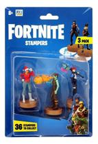 Bonecos Miniatura Fortnite Coleção Com Kit 3 Carimbos Sunny