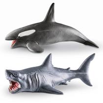 Bonecos Monstros Do Oceano Megalodon E Orca Realistas Presente Para Meninos