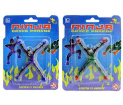 Bonecos Ninja Gruda Desce Parede Sozinho Vidro Brinquedo Pegadinha Decoração Quarto Crianças - Art Brink