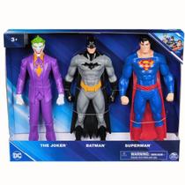 Bonecos Pack Com 3 Batman, Coringa e Super Homem 25Cm3+Sunny