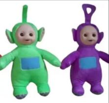 Bonecos Pelucias Kit 2 Bonecos Teletubbies 30 cm Rosto de Vinil