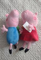 Bonecos Peppa Pig E George Pig Pelúcias Antialérgica 20cm