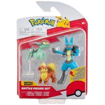 Bonecos - Pokemon Battle - Growlithe- Dreepy - Lucario SUNNY BRINQUEDOS