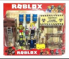 Bonecos Roblox Invasão Zumbi Kit C/4 Bonecos + Acessorios