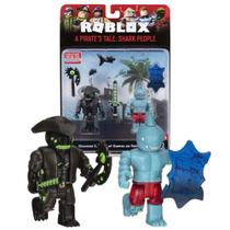 Bonecos Roblox Shark People - Pack Figuras + Código Virtual - Jazwares