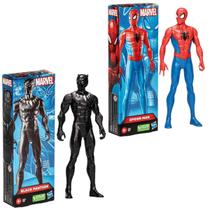 Bonecos Super Heróis Homem Aranha e Pantera Negra Expression