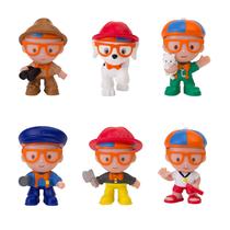 Bonecos Toy Blippi Mini Heroes Squishables Mystery, pacote com 6 bonecos de 5 cm