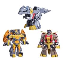 Bonecos Transformers Dinobot Adventures - Grimlock, Snarl e Predaking (4,5 Polegadas) - 3 Unidades