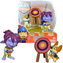 Bonecos Trollee e Cachorro Yip + Alvo Mike The Knight Fisher Price