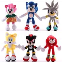 Bonecos Turma Sonic de Pelúcias 28 cm