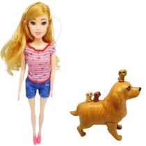 Bonequinha Doce Com Cachorrinho Ideal Para Presente Com Garantia