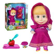 Bonequinha Masha E O Urso 18cm C/ Frutinha Lançamento Bonequinha Masha E O Urso 18cm C/ Frutinha Lançamento