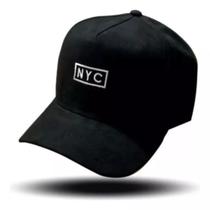 Bonés Aba Curva Nyc New York Bordado Camurça Modelo Trucker