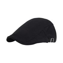 Bonés Ajustáveis Masculinos De Cor Sólida Estilo Newsboy Hip Hop Britânico Para Primavera E Verão