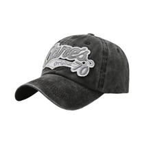 Bonés De Beisebol Unissex Vintage Lavados Com Letras E Números Bordados, Estilo Curvo, Primavera