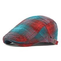 Bonés de jornaleiro com estampa de algodão Boina plano masculino - Bonés de jornaleiro com estampa de algodão Boina plano masculino -