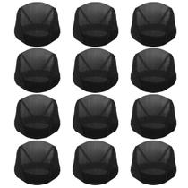 Bonés de peruca Tayfremn Dome Mesh Black Nylon, 12 peças para homens e mulheres