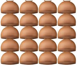 Bonés de peruca Teenitor, elástico, nylon, tom de pele, pacote com 20, marrons Bonés de peruca Teenitor, elástico, nylon, tom de pele, pacote com 20, marrons