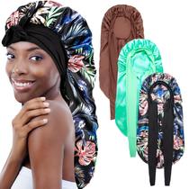 Bonés de seda de cetim WOZUTUNT para mulheres negras adormecidas (3 unidades)