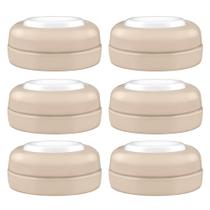 Bonés de viagem Maymom com disco de vedação regravável, 6 peças cáqui Bonés de viagem Maymom com disco de vedação regravável, 6 peças cáqui