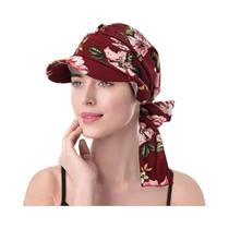 Bonés Elegantes Com Estampa Vintage E Aba Para Mulheres Muçulmanas - Turbantes E Lenços De Cabeça Da