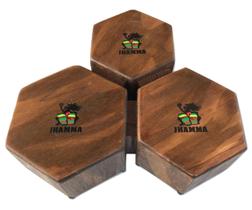 Bongô Cajon Triplo Jhamma Percussões Rustic