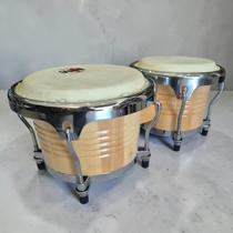 Bongo De Madeira Natural Clara 6,5'' X 7,5'' Ianni He-101