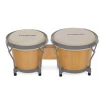 Bongô Vanguarda Privilege Natural com Ferragens Cromadas